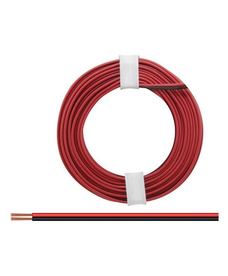 CABLE PARALELO ROJO/NEGRO 2x0,14mm² 5m
