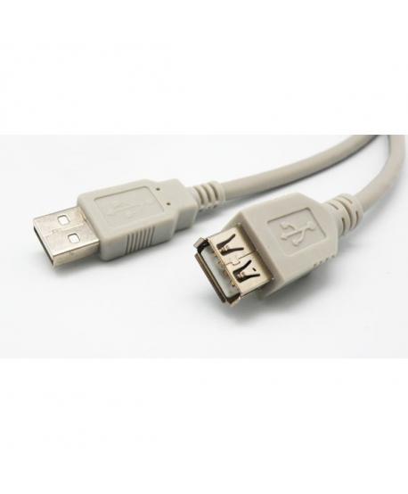CONNEXION USB 2.0 MASCLE A - FEMELLA A 1,8m