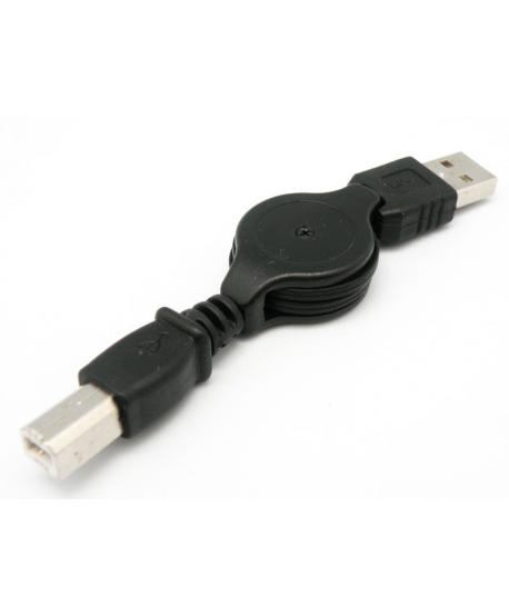 CONEXION USB A MACHO - A MACHO EXTENSIBLE 0,8m