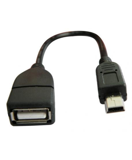 CONEXION USB A FEMBRA OTG A MINI USB 5P 15cm