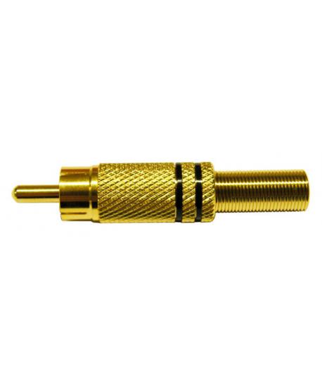 CONNECTOR RCA MASCLE DAURAT LINEES NEGRES CABLE 6mm