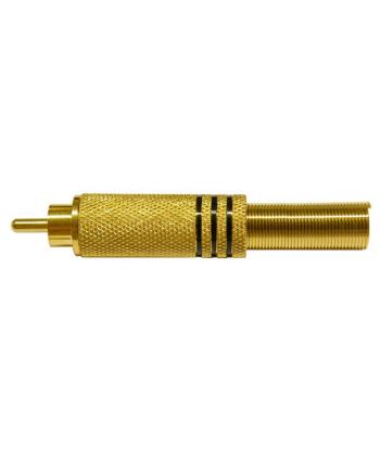 CONNECTOR RCA MASCLE DAURAT LINEES NEGRES CABLE 8mm