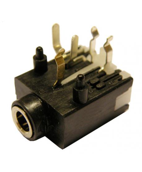 CONECTOR JACK ESTEREO 3,5mm 5P HEMBRA CHASIS