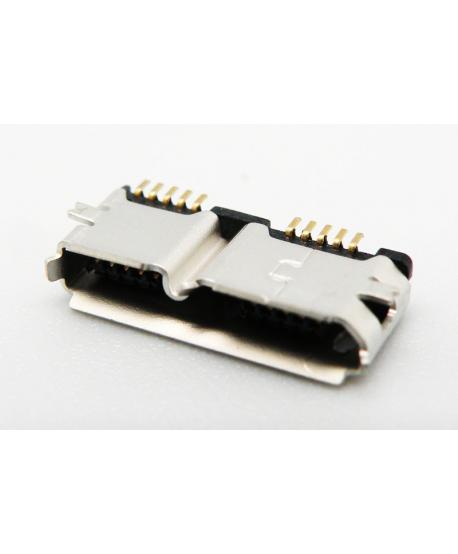 CONECTOR MICRO USB 3.0 HEMBRA 10 PINS SMD