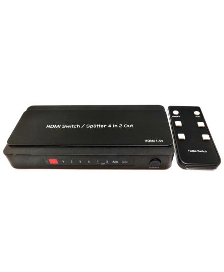 4K HDMI SPLITTER/SWITCH 4 IN(S) - 2 OUT