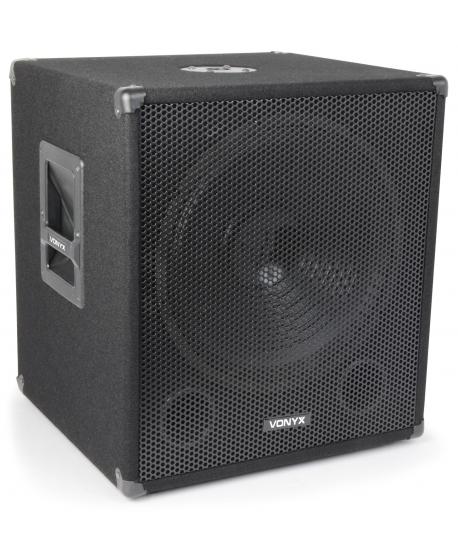 SUBWOOFER ACTIVO 15" 600W MAX. 8 Ohm 435x480x540mm