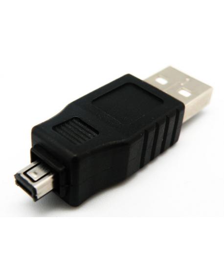 ADAPTADOR USB A MASCLE - 4P MINI USB A MASCLE