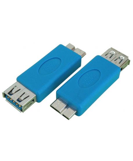 ADAPTADOR USB 3.0 A FEMELLA A MICRO USB 3.0 MASCLE