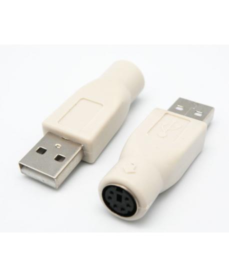 ADAPTADOR USB PARA MACHO - MINIDIN 6 FÊMEA