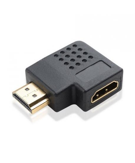 ADAPTADOR HDMI A MACHO-HEMBRA ACODADO 90º IZQ.