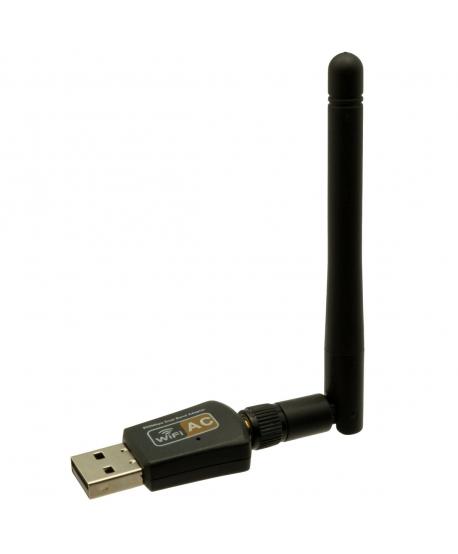 ANTENA USB WIFI DE BANDA DUPLA 600Mbps 5Ghz + 2.4GHz