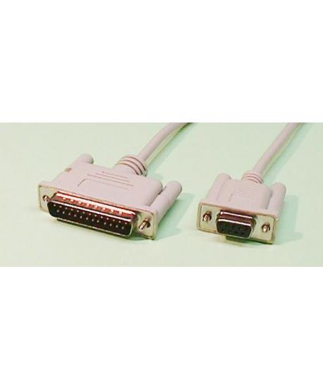 CONNEXION AT MODEM CABLE DB9H - DB25M 1,8m