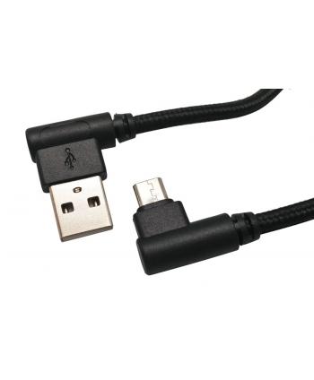 CONEXION USB A MACHO - MICRO USB B MACHO CODO 1,5m