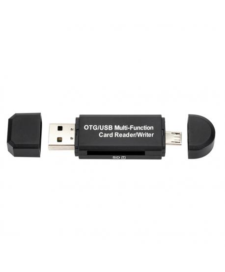LECTOR TARJETAS SD/MICRO SD OTG USB/MICRO USB 2.0