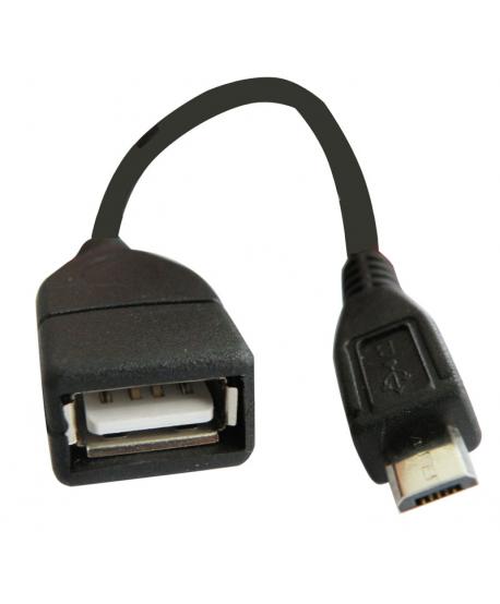 CONEXION USB A HEMBRA OTG A MICRO USB 15cm