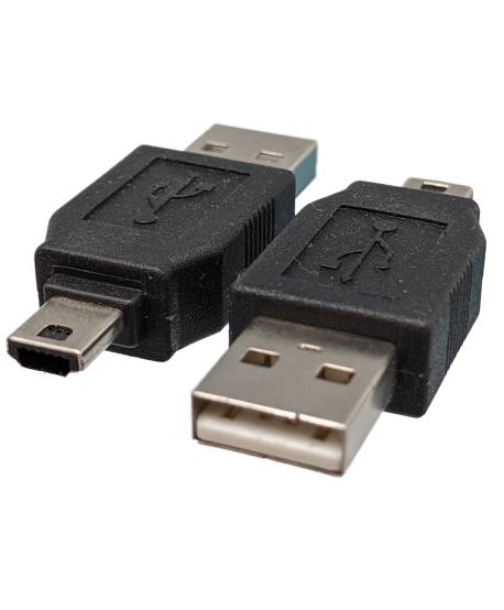 ADAPTADOR USB A MASCLE - 5P MINI USB B MASCLE