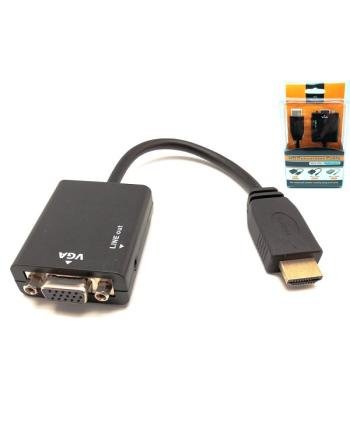 CONVERTIDOR HDMI A VGA + AUDIO 0,22m 720p/1080p