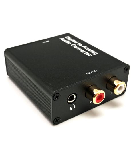 CONVERTIDOR AUDIO DIGITAL A ANALOGICO RCA+3,5mm