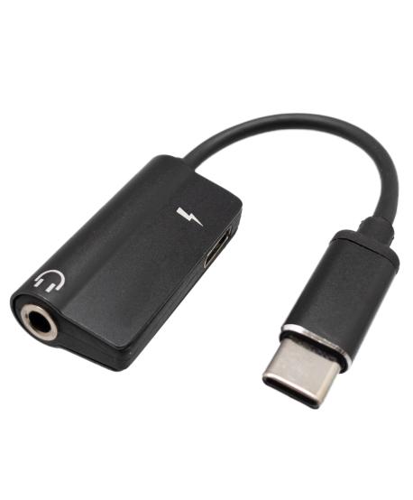ADAPTADOR USB-C PARA JACK 3.5mm + CARREGAMENTO