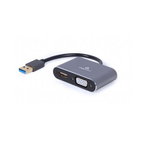ADAPTADOR USB A VGA/HDMI 1080p CABLEMATIC