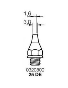 PUNTA DESOLDADOR JBC 25DE 1,6mm LLARGA DURADA