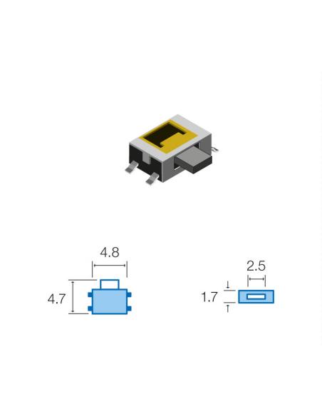 BOTÃO MICROPUSH LATERAL SMD SW026