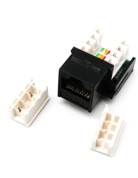 BASE RJ45 CAT.5e NEGRA KEYSTONE