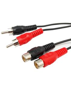 CONEXION 2 x RCA MACHO - 2 x RCA HEMBRA 1,5m