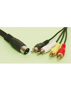 CONEXION 5P DIN MACHO - 4 x RCA MACHO 1,5m