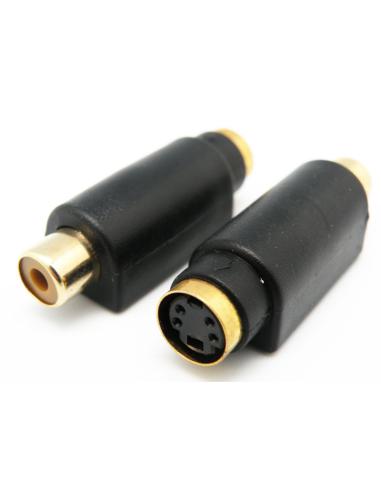 4P. S-VHS FÊMEA - ADAPTADOR FÊMEA RCA