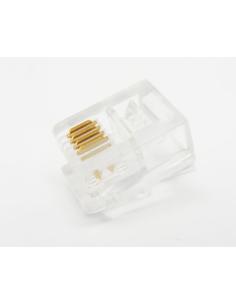 CONECTOR TELEFONO 4 VIAS RJ11 6p4c CABLE PLANO
