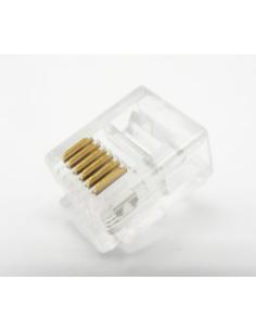 CONECTOR TELEFONO 6 VIAS RJ12 6p6c CABLE PLANO