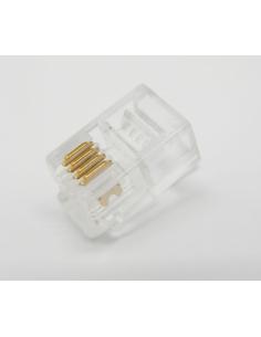 CONECTOR TELEFONO 4 VIAS RJ9 4p4c CABLE PLANO