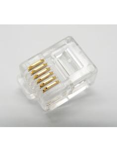 CONECTOR TELEFONO 6 VIAS RJ12 6p6c RABILLO DESPL.