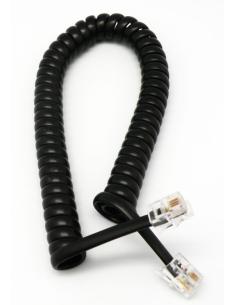 CONEXION TELEFONO RIZADO 4P4C NEGRA 1,8m