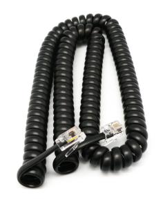 CONEXION TELEFONO RIZADO 4P4C NEGRA 3,5m