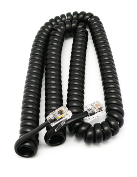 CONEXION TELEFONO RIZADO 4P4C NEGRA 3,5m