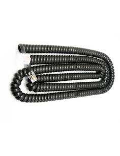 CONEXION TELEFONO RIZADO 4P4C NEGRA 7,5m