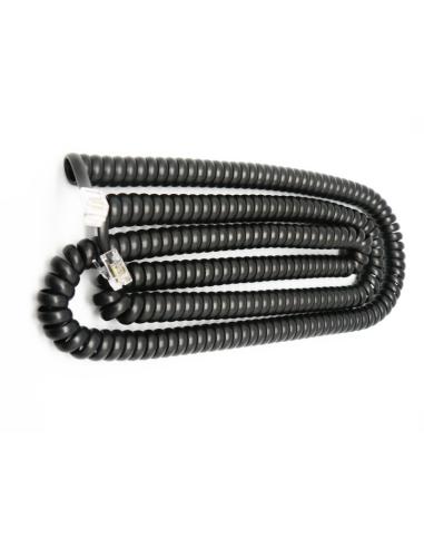 CONEXION TELEFONO RIZADO 4P4C NEGRA 7,5m