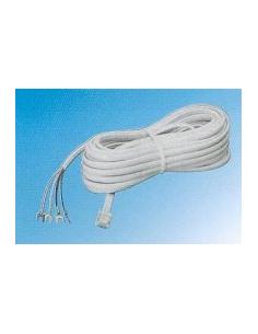 CONEXION TELEFONO 6P4C A TERMINALES MARFIL 2,1m