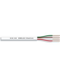 CABLE TELEFONICO PLANO 4 VIAS 4x28AWG BLANCO