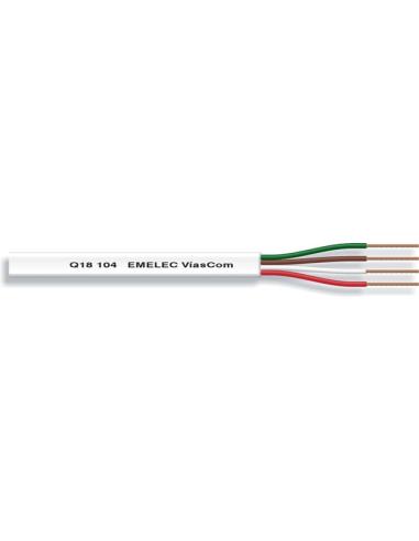 CABLE TELEFONICO PLANO 4 VIAS 4x28AWG BLANCO