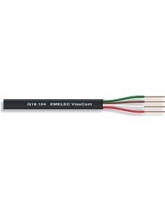 CABLE TELEFONICO PLANO 4 VIAS 4x28AWG NEGRO