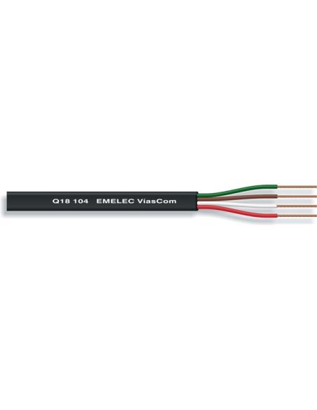 CABLE TELEFONICO PLANO 4 VIAS 4x28AWG NEGRO