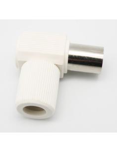 CONECTOR TV HEMBRA ACODADO