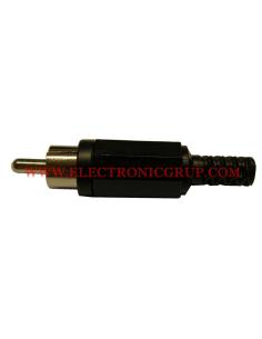 CONECTOR RCA MACHO NEGRO