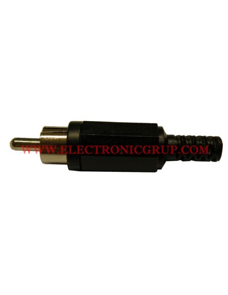 CONECTOR RCA MACHO NEGRO