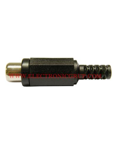 CONECTOR RCA HEMBRA NEGRO