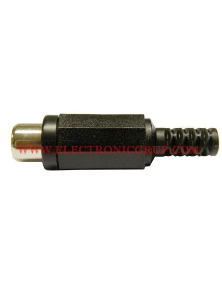 CONECTOR RCA HEMBRA NEGRO
