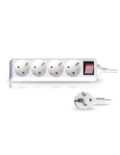 BASE MULTIPLE 4 TOMAS CON INTERRUPTOR + CABLE 1,5m